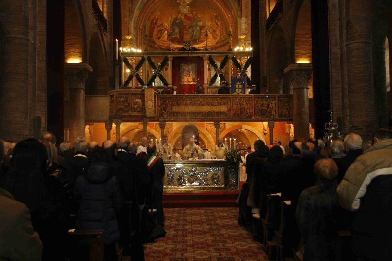 Un momento della funzione religiosa