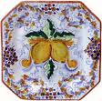 Caltagirone  -  Piatto ottagonale decor. frutta