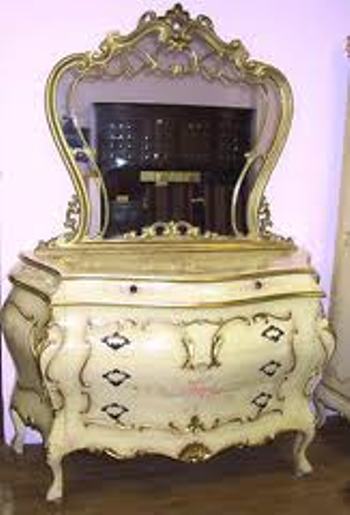 Comò con specchiera Rococò