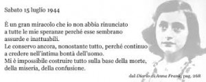 Anna Frank e una sua frase