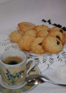 biscotti e tazzina da caffè