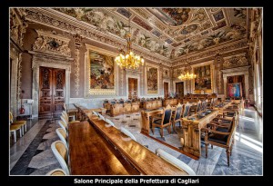 Interno del Palazzo Regio a Cagliari, ora sede della Prefetura