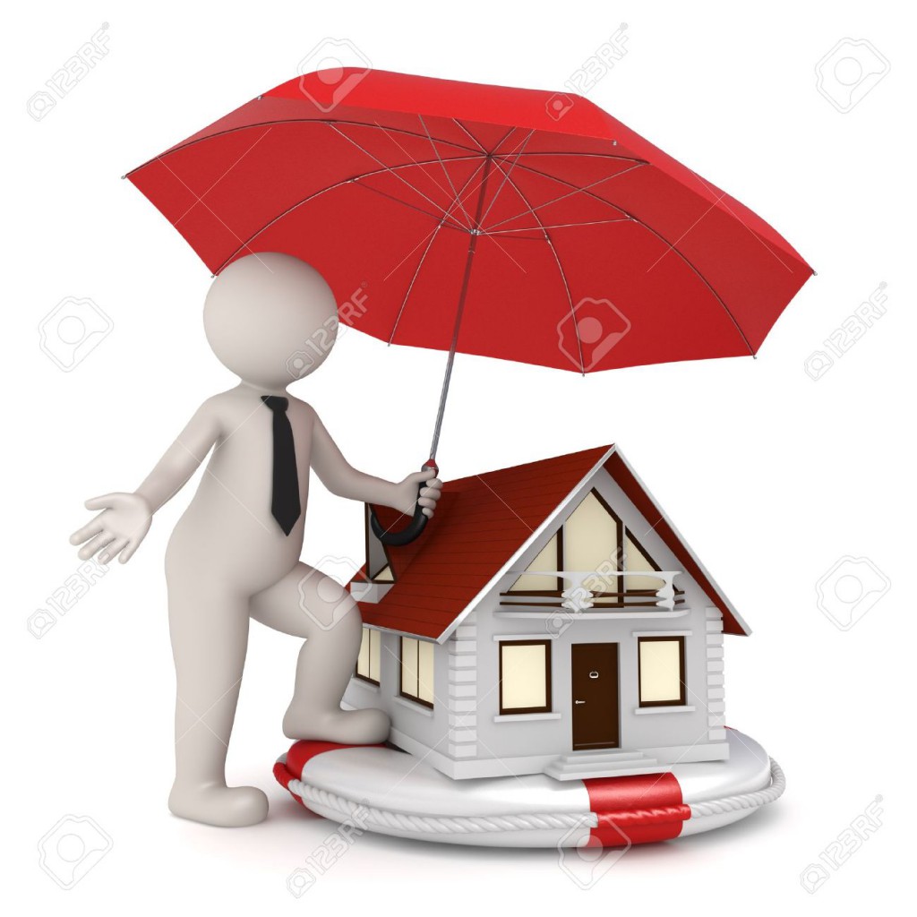 10788728-3d-illustration-of-house-protection-with-a-white-3d-guy-holding-an-umbrella-over-a-house-on-a-lifebu-Stock-Illustration